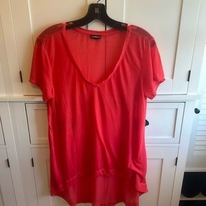 Express sheer long length shirt